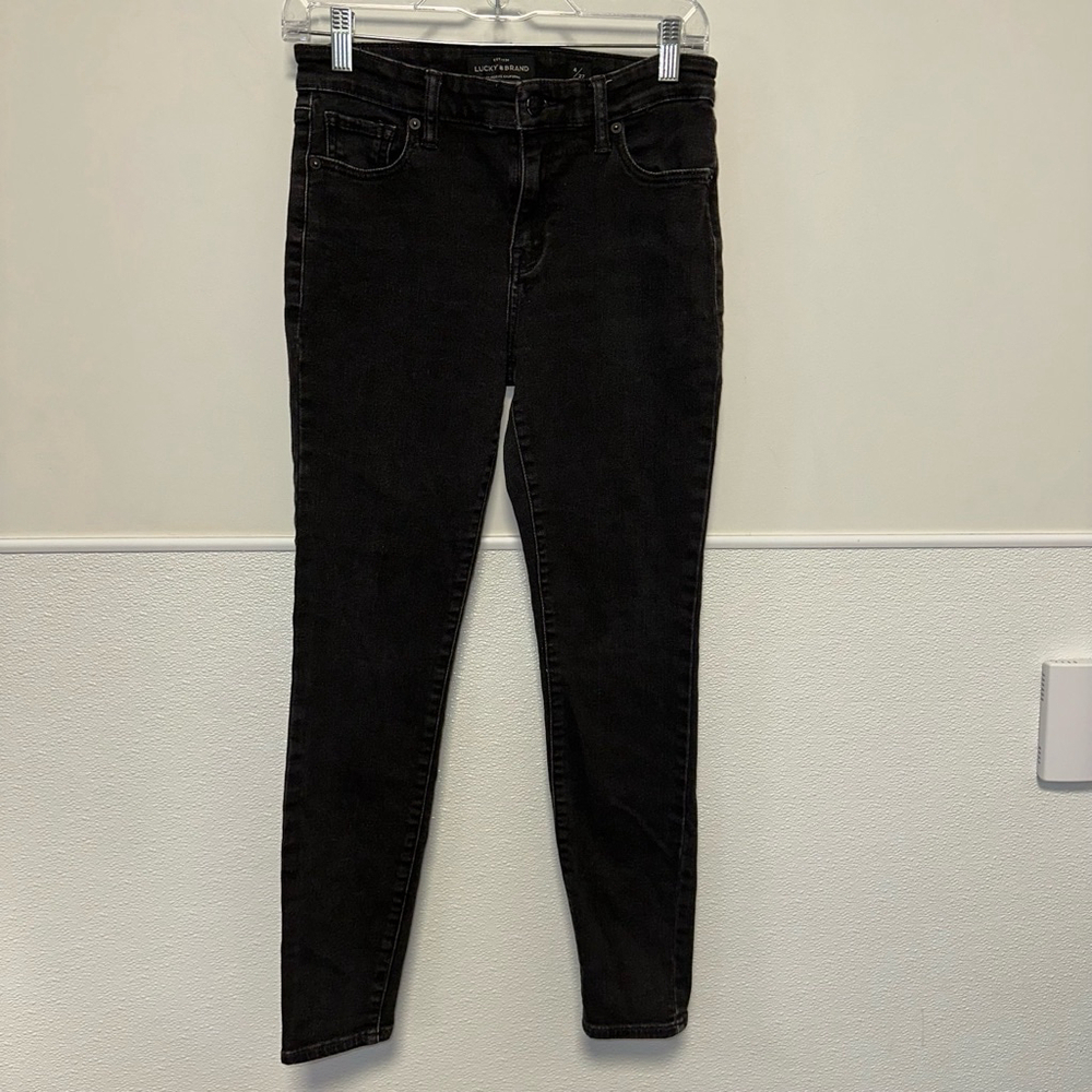 Women's Lucky Brand Ava Super Skinny Jeans Size 4/27 Black